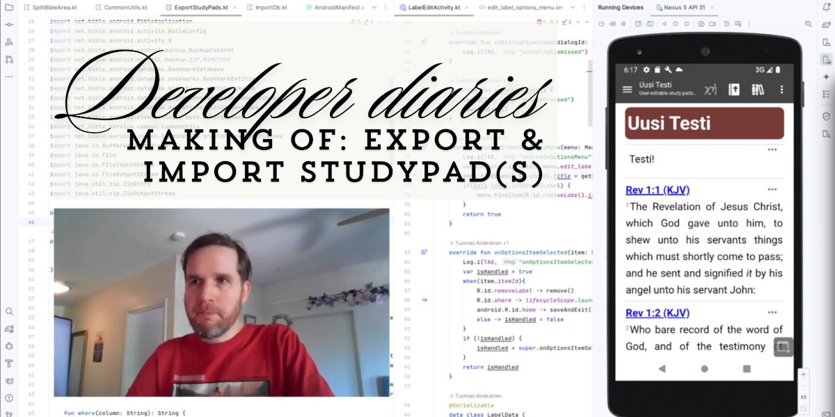 Developer diaries: Making of Export & Import StudyPad(s)