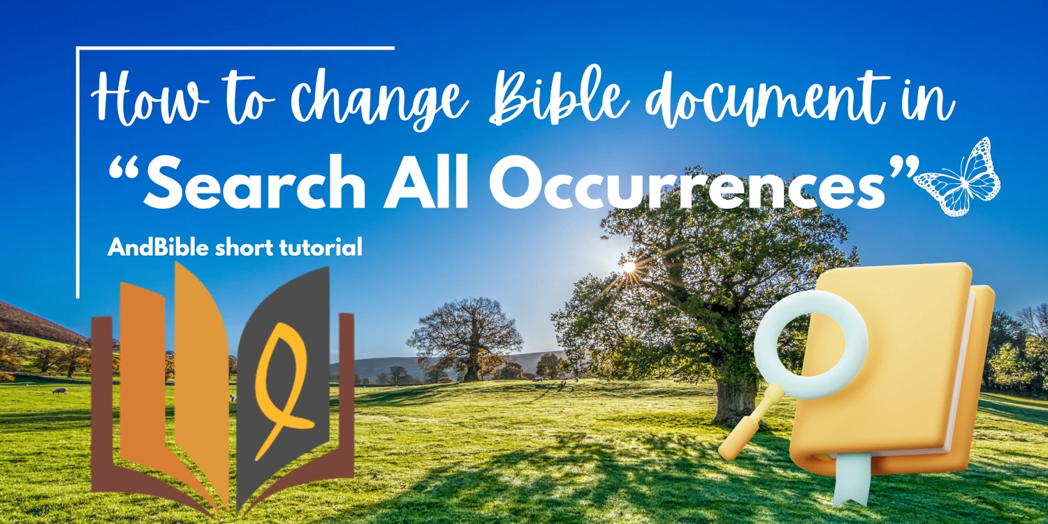 Video: How to change Bible Document in "Search all Occurrences"?