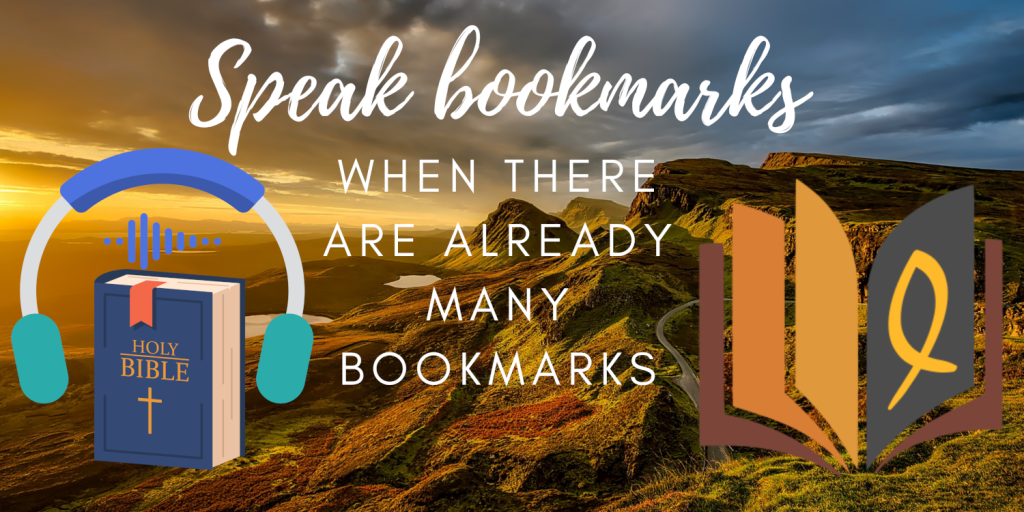 New video: How to use speak bookmarks when there’s a lot of bookmarks already?
